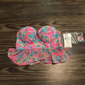 💥NWT Lauren James Push Up Floral Tankini